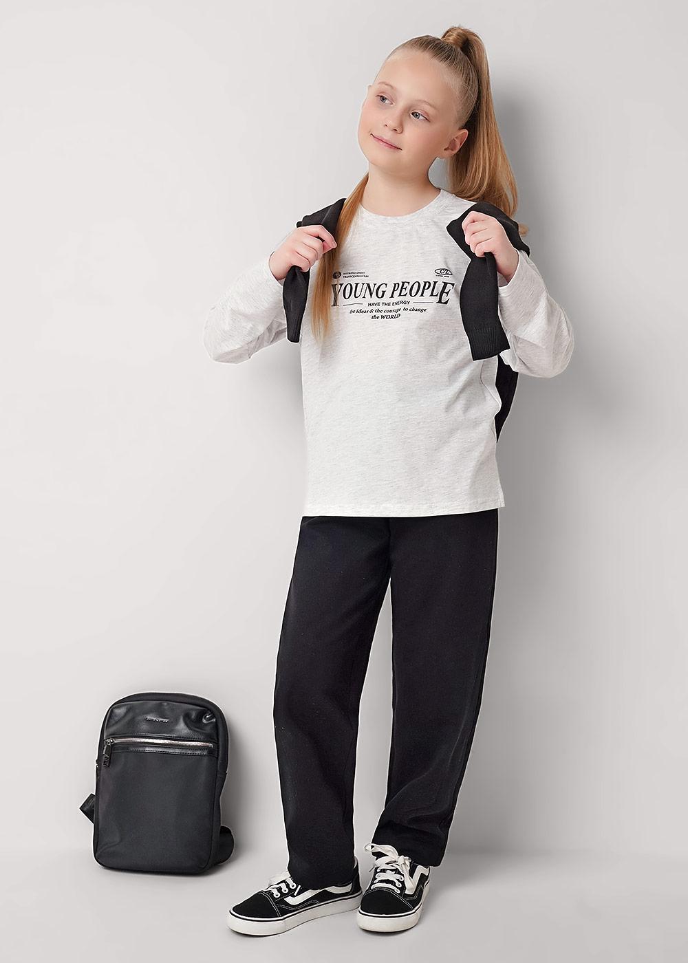 CLE 867357/13кдп_п Лонгслив для девочки