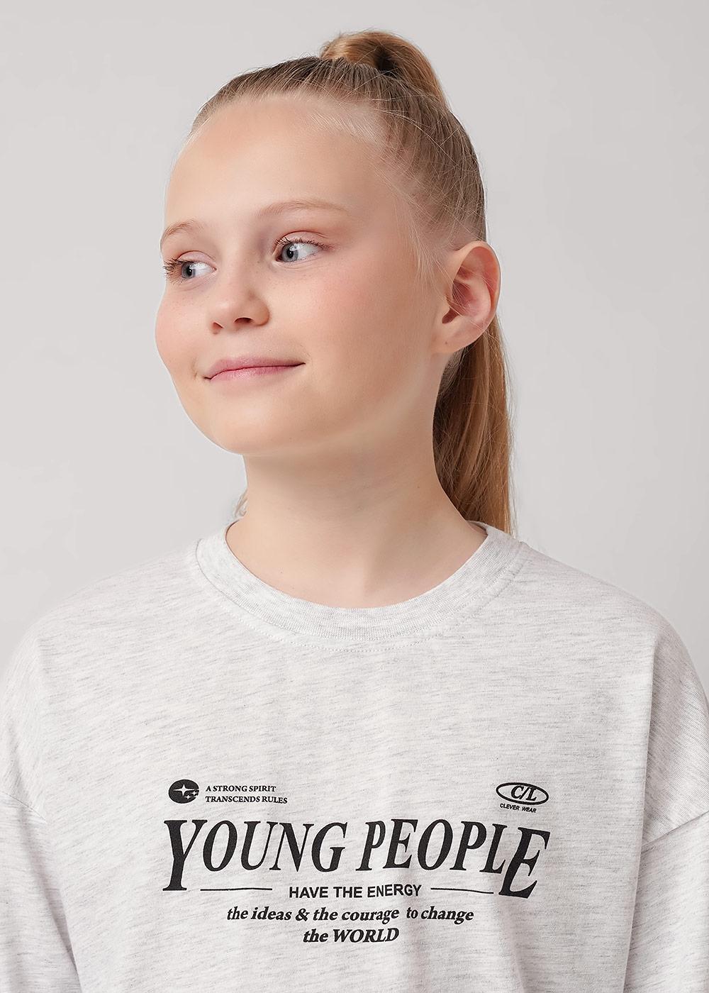 CLE 867357/13кдп_п Лонгслив для девочки