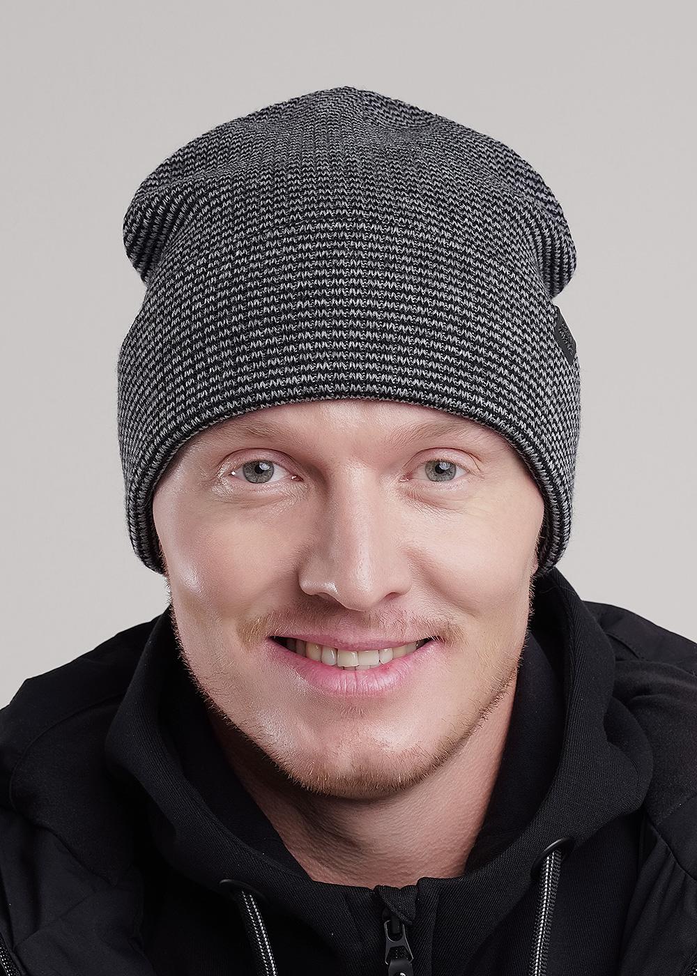 чёрный/меланж серый
